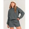 imageANRABESS Women 2 Piece Outfit Oversized Hoodie Sweatshirt Shorts Lounge Sweat Set Sweatsuit Tracksuit 2025 Trendy Y2K ClothesDark Grey