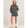 imageANRABESS Women 2 Piece Outfit Oversized Hoodie Sweatshirt Shorts Lounge Sweat Set Sweatsuit Tracksuit 2025 Trendy Y2K ClothesDark Grey