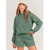 imageANRABESS Women 2 Piece Outfit Oversized Hoodie Sweatshirt Shorts Lounge Sweat Set Sweatsuit Tracksuit 2025 Trendy Y2K ClothesGreen