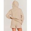 imageANRABESS Women 2 Piece Outfit Oversized Hoodie Sweatshirt Shorts Lounge Sweat Set Sweatsuit Tracksuit 2025 Trendy Y2K ClothesKhaki