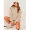 imageANRABESS Women 2 Piece Outfit Oversized Hoodie Sweatshirt Shorts Lounge Sweat Set Sweatsuit Tracksuit 2025 Trendy Y2K ClothesKhaki