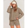 imageANRABESS Women 2 Piece Outfit Oversized Hoodie Sweatshirt Shorts Lounge Sweat Set Sweatsuit Tracksuit 2025 Trendy Y2K ClothesLight Brown