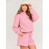 imageANRABESS Women 2 Piece Outfit Oversized Hoodie Sweatshirt Shorts Lounge Sweat Set Sweatsuit Tracksuit 2025 Trendy Y2K ClothesPink
