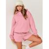 imageANRABESS Women 2 Piece Outfit Oversized Hoodie Sweatshirt Shorts Lounge Sweat Set Sweatsuit Tracksuit 2025 Trendy Y2K ClothesPink
