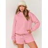 imageANRABESS Women 2 Piece Outfit Oversized Hoodie Sweatshirt Shorts Lounge Sweat Set Sweatsuit Tracksuit 2025 Trendy Y2K ClothesPink