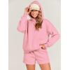 imageANRABESS Women 2 Piece Outfit Oversized Hoodie Sweatshirt Shorts Lounge Sweat Set Sweatsuit Tracksuit 2025 Trendy Y2K ClothesPink