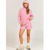 imageANRABESS Women 2 Piece Outfit Oversized Hoodie Sweatshirt Shorts Lounge Sweat Set Sweatsuit Tracksuit 2025 Trendy Y2K ClothesPink