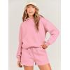 imageANRABESS Women 2 Piece Outfit Oversized Hoodie Sweatshirt Shorts Lounge Sweat Set Sweatsuit Tracksuit 2025 Trendy Y2K ClothesPink