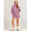 imageANRABESS Women 2 Piece Outfit Oversized Hoodie Sweatshirt Shorts Lounge Sweat Set Sweatsuit Tracksuit 2025 Trendy Y2K ClothesPurple
