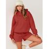 imageANRABESS Women 2 Piece Outfit Oversized Hoodie Sweatshirt Shorts Lounge Sweat Set Sweatsuit Tracksuit 2025 Trendy Y2K ClothesRed
