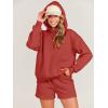 imageANRABESS Women 2 Piece Outfit Oversized Hoodie Sweatshirt Shorts Lounge Sweat Set Sweatsuit Tracksuit 2025 Trendy Y2K ClothesRed