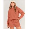 imageANRABESS Women 2 Piece Outfit Oversized Hoodie Sweatshirt Shorts Lounge Sweat Set Sweatsuit Tracksuit 2025 Trendy Y2K ClothesRust