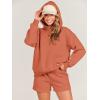 imageANRABESS Women 2 Piece Outfit Oversized Hoodie Sweatshirt Shorts Lounge Sweat Set Sweatsuit Tracksuit 2025 Trendy Y2K ClothesRust