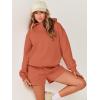 imageANRABESS Women 2 Piece Outfit Oversized Hoodie Sweatshirt Shorts Lounge Sweat Set Sweatsuit Tracksuit 2025 Trendy Y2K ClothesRust