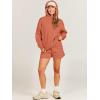 imageANRABESS Women 2 Piece Outfit Oversized Hoodie Sweatshirt Shorts Lounge Sweat Set Sweatsuit Tracksuit 2025 Trendy Y2K ClothesRust