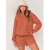 imageANRABESS Women 2 Piece Outfit Oversized Hoodie Sweatshirt Shorts Lounge Sweat Set Sweatsuit Tracksuit 2025 Trendy Y2K ClothesRust