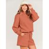 imageANRABESS Women 2 Piece Outfit Oversized Hoodie Sweatshirt Shorts Lounge Sweat Set Sweatsuit Tracksuit 2025 Trendy Y2K ClothesRust