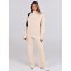 imageANRABESS Womens 2 Piece Outfits Sweater Sets Loose Turtlenck Knit Pullover Top Wide Leg Pants 2024 Fall Lounge SweatsuitsAprticot