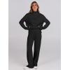 imageANRABESS Womens 2 Piece Outfits Sweater Sets Loose Turtlenck Knit Pullover Top Wide Leg Pants 2024 Fall Lounge SweatsuitsBlack