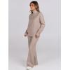 imageANRABESS Womens 2 Piece Outfits Sweater Sets Loose Turtlenck Knit Pullover Top Wide Leg Pants 2024 Fall Lounge SweatsuitsCamel