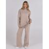 imageANRABESS Womens 2 Piece Outfits Sweater Sets Loose Turtlenck Knit Pullover Top Wide Leg Pants 2024 Fall Lounge SweatsuitsCamel