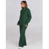 imageANRABESS Womens 2 Piece Outfits Sweater Sets Loose Turtlenck Knit Pullover Top Wide Leg Pants 2024 Fall Lounge SweatsuitsGreen