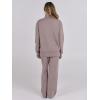 imageANRABESS Womens 2 Piece Outfits Sweater Sets Loose Turtlenck Knit Pullover Top Wide Leg Pants 2024 Fall Lounge SweatsuitsKhaki