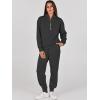 imageANRABESS Womens 2 Piece Outfits Sweatsuit Half Zip Sweatshirt Jogger Sweatpant Trendy 2025 Fall Lounge Set Tracksuit ClothesBlack