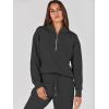 imageANRABESS Womens 2 Piece Outfits Sweatsuit Half Zip Sweatshirt Jogger Sweatpant Trendy 2025 Fall Lounge Set Tracksuit ClothesBlack