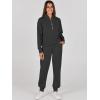 imageANRABESS Womens 2 Piece Outfits Sweatsuit Half Zip Sweatshirt Jogger Sweatpant Trendy 2025 Fall Lounge Set Tracksuit ClothesBlack