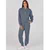 imageANRABESS Womens 2 Piece Outfits Sweatsuit Half Zip Sweatshirt Jogger Sweatpant Trendy 2025 Fall Lounge Set Tracksuit ClothesBlue Grey
