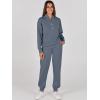 imageANRABESS Womens 2 Piece Outfits Sweatsuit Half Zip Sweatshirt Jogger Sweatpant Trendy 2025 Fall Lounge Set Tracksuit ClothesBlue Grey