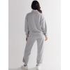 imageANRABESS Womens 2 Piece Outfits Sweatsuit Half Zip Sweatshirt Jogger Sweatpant Trendy 2025 Fall Lounge Set Tracksuit ClothesGrey