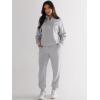 imageANRABESS Womens 2 Piece Outfits Sweatsuit Half Zip Sweatshirt Jogger Sweatpant Trendy 2025 Fall Lounge Set Tracksuit ClothesGrey