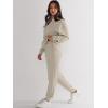 imageANRABESS Womens 2 Piece Outfits Sweatsuit Half Zip Sweatshirt Jogger Sweatpant Trendy 2025 Fall Lounge Set Tracksuit ClothesLight Khaki