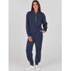 imageANRABESS Womens 2 Piece Outfits Sweatsuit Half Zip Sweatshirt Jogger Sweatpant Trendy 2025 Fall Lounge Set Tracksuit ClothesNavy Blue