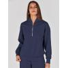 imageANRABESS Womens 2 Piece Outfits Sweatsuit Half Zip Sweatshirt Jogger Sweatpant Trendy 2025 Fall Lounge Set Tracksuit ClothesNavy Blue