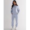 imageANRABESS Womens 2 Piece Outfits Sweatsuit Half Zip Sweatshirt Jogger Sweatpant Trendy 2025 Fall Lounge Set Tracksuit ClothesSky