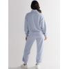 imageANRABESS Womens 2 Piece Outfits Sweatsuit Half Zip Sweatshirt Jogger Sweatpant Trendy 2025 Fall Lounge Set Tracksuit ClothesSky