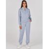 imageANRABESS Womens 2 Piece Outfits Sweatsuit Half Zip Sweatshirt Jogger Sweatpant Trendy 2025 Fall Lounge Set Tracksuit ClothesSky