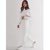 imageANRABESS Womens 2 Piece Outfits Sweatsuit Half Zip Sweatshirt Jogger Sweatpant Trendy 2025 Fall Lounge Set Tracksuit ClothesWhite