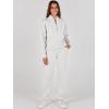 imageANRABESS Womens 2 Piece Outfits Sweatsuit Half Zip Sweatshirt Jogger Sweatpant Trendy 2025 Fall Lounge Set Tracksuit ClothesWhite