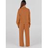 imageANRABESS Womens 2 Piece Outfits Sweatsuit Set 2024 Fall Drawstring Sweatshirt Wide Leg Sweatpant Lounge Set TracksuitCaramel