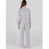 imageANRABESS Womens 2 Piece Outfits Sweatsuit Set 2024 Fall Drawstring Sweatshirt Wide Leg Sweatpant Lounge Set TracksuitGrey