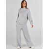 imageANRABESS Womens 2 Piece Outfits Sweatsuit Set 2024 Fall Drawstring Sweatshirt Wide Leg Sweatpant Lounge Set TracksuitGrey