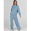 imageANRABESS Womens 2 Piece Outfits Sweatsuit Set 2024 Fall Drawstring Sweatshirt Wide Leg Sweatpant Lounge Set TracksuitLight Blue