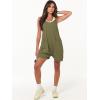 imageANRABESS Womens Summer Casual Sleeveless Romper Loose Spaghetti Strap Overalls Shorts Jumpsuit with Pockets 2025 ClothesArmy Green