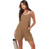 imageANRABESS Womens Summer Casual Sleeveless Romper Loose Spaghetti Strap Overalls Shorts Jumpsuit with Pockets 2025 ClothesBrown