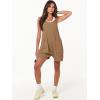 imageANRABESS Womens Summer Casual Sleeveless Romper Loose Spaghetti Strap Overalls Shorts Jumpsuit with Pockets 2025 ClothesBrown