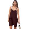 imageANRABESS Womens Summer Casual Sleeveless Romper Loose Spaghetti Strap Overalls Shorts Jumpsuit with Pockets 2025 ClothesBurgundy